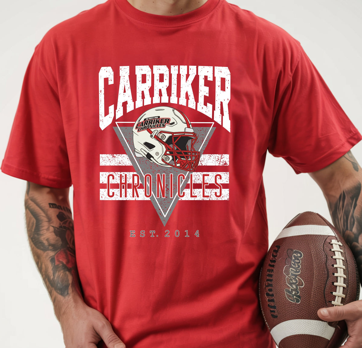 Red Carriker Chronicles Helmet T-Shirt