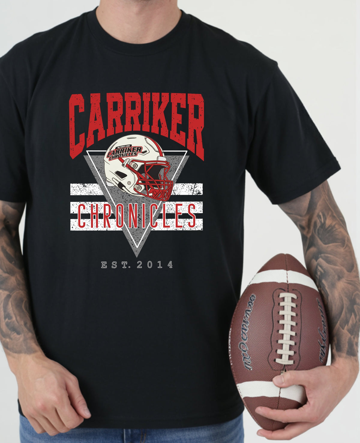 Black Carriker Chronicles Helmet T-Shirt
