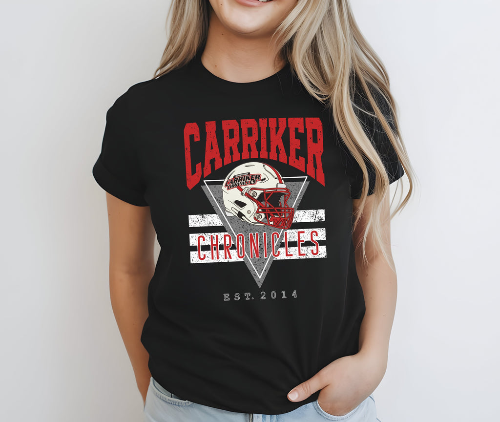 Black Carriker Chronicles Helmet T-Shirt
