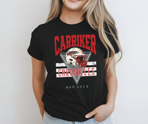 Black Carriker Chronicles Helmet T-Shirt